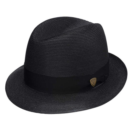 Dobbs Parker Black Florentine Milan Synthetic Straw Dress Hat