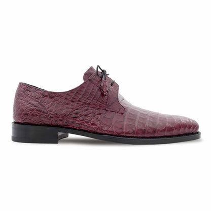 Mezlan of Spain Genuine Crocodile Skin Burgundy Derby ANDERSON (USA Men Size)