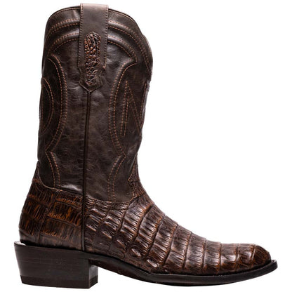 Phoenix Genuine Caiman Belly Skin Aged Brown Cowboy Boot | Marco Di Milano Western Boots