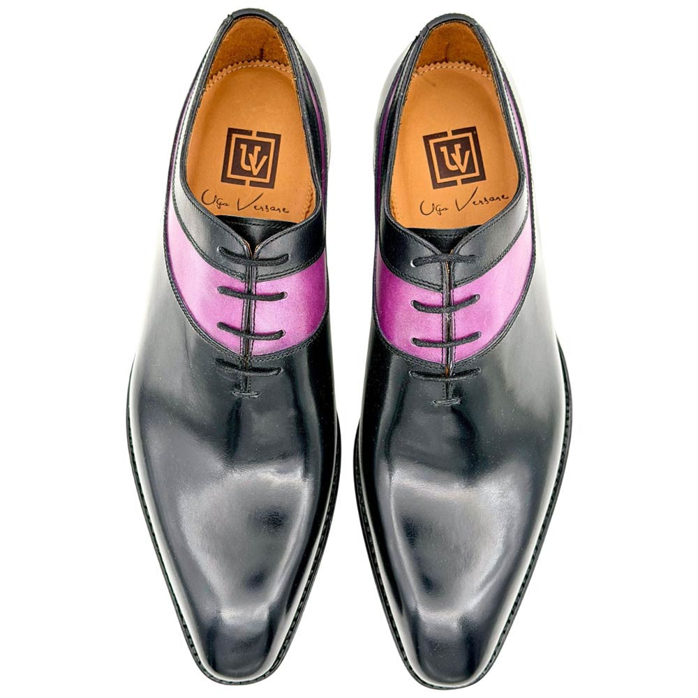 Ugo Vasare Oliver Goodyear Welt Plain Toe Purple Dress Shoes