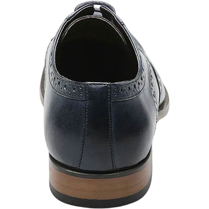 Stacy Adams Tinsley Cobalt & Navy Leather Wingtip Oxfords