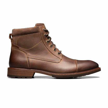 Florsheim Lodge Brown CH Cap Toe Lace Boots