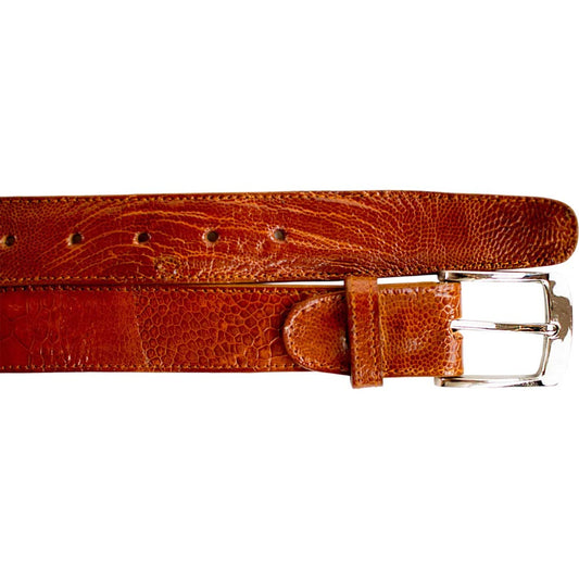 Belvedere Men's Amber Ostrich Leg Belt