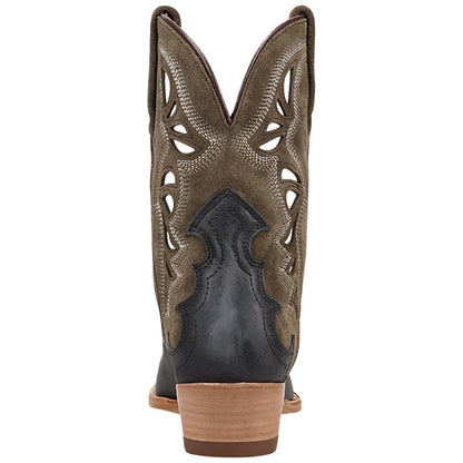 Dan Post Haven Women's Blue Leather Western Bootie - 8" Shaft, Snip Toe