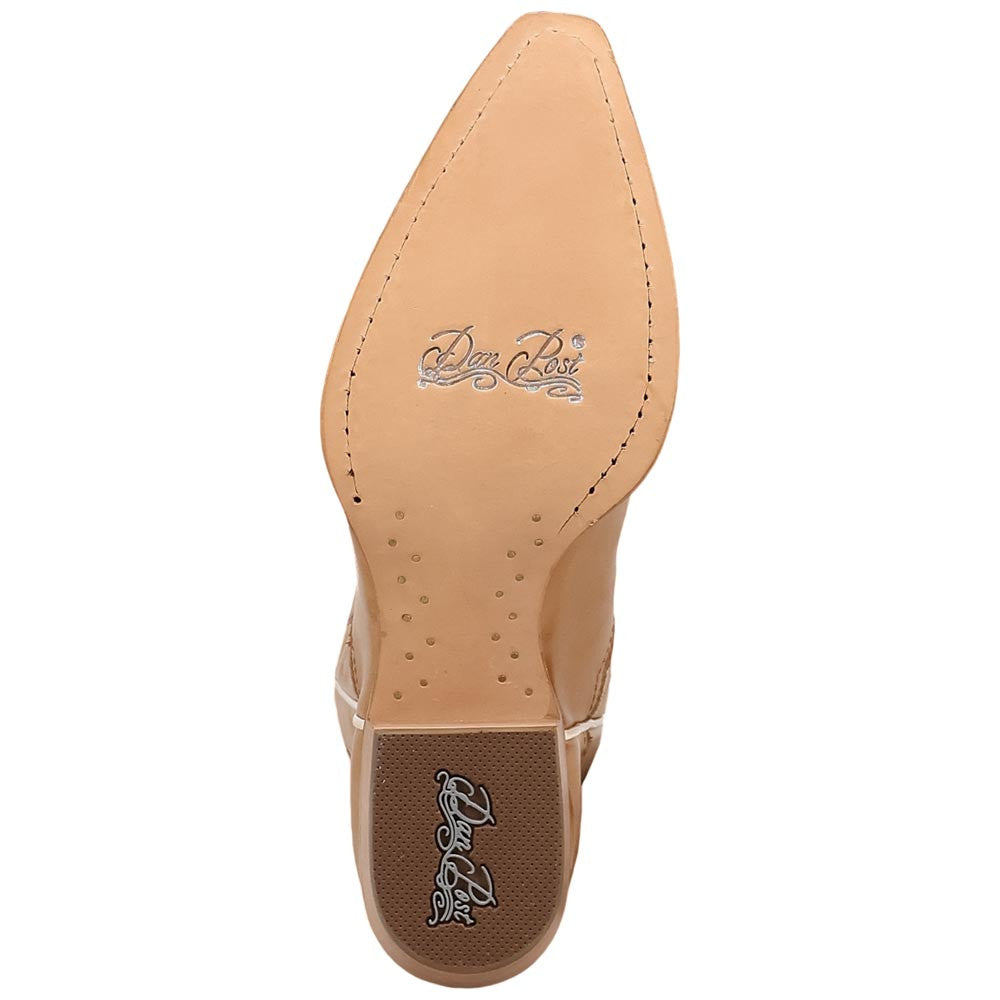Dan Post Grace Women's Tan Leather Western Boot - 15" Shaft, Snip Toe