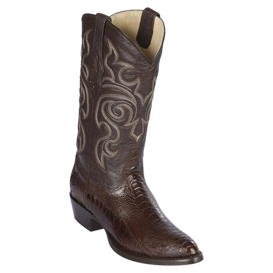 Los Altos Brown Boots Genuine Ostrich Skin
