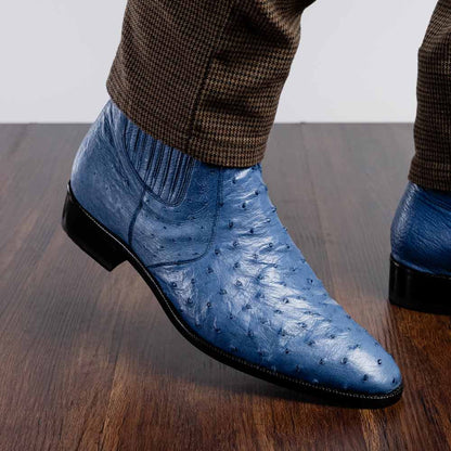 Marco Di Milano Giorgio Genuine Ostrich Chelsea Boot - Blue Jeans