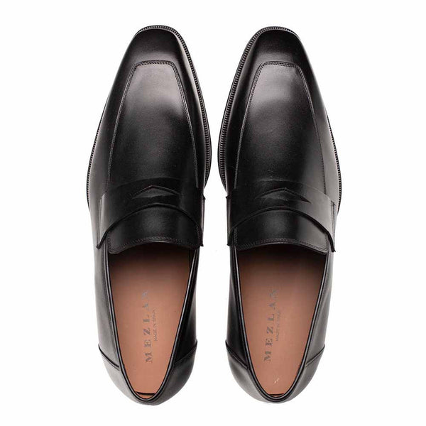 Mezlan Avenue Rubber Sole Penny Black Men’s Loafer Shoes