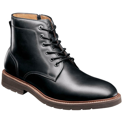 Florsheim Redford Black Crazy Horse Men's Plain Toe Lace Up Boot