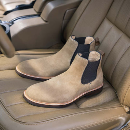 Florsheim Anthem Plain Toe Mocha Suede Chelsea Boot for Men
