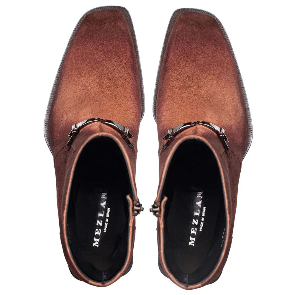 Mezlan Mystic Suede Ornament Boot - Men's Sport Asymmetric Ankle Dress Boot