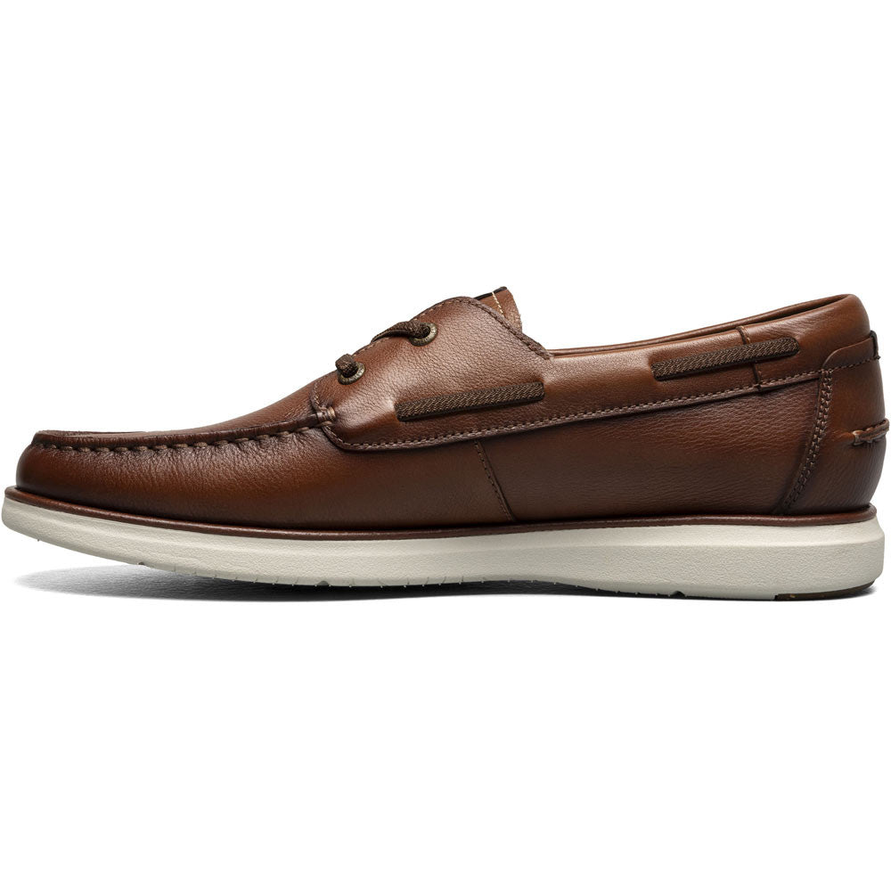 Florsheim Tropics Cognac Leather Elastic Lace Moc Toe Boat Shoe (USA Men Size)