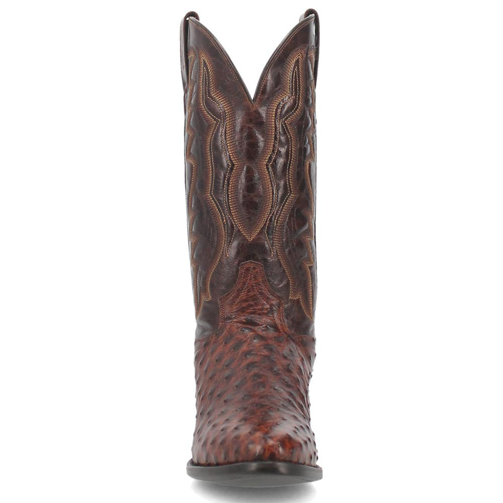 Dan Post Pershing Brown Full Quill Genuine Ostrich 13” Round Toe Cowboy Boot