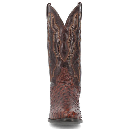 Dan Post Pershing Brown Full Quill Genuine Ostrich 13” Round Toe Cowboy Boot
