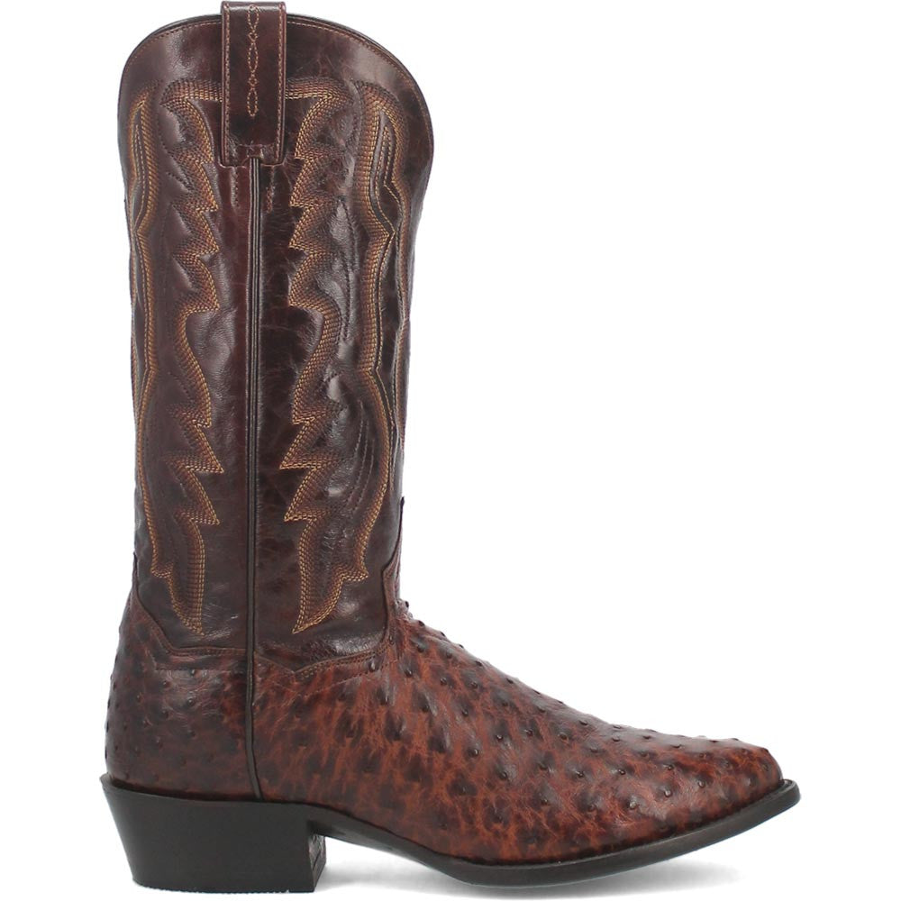 Dan Post Pershing Brown Full Quill Genuine Ostrich 13” Round Toe Cowboy Boot