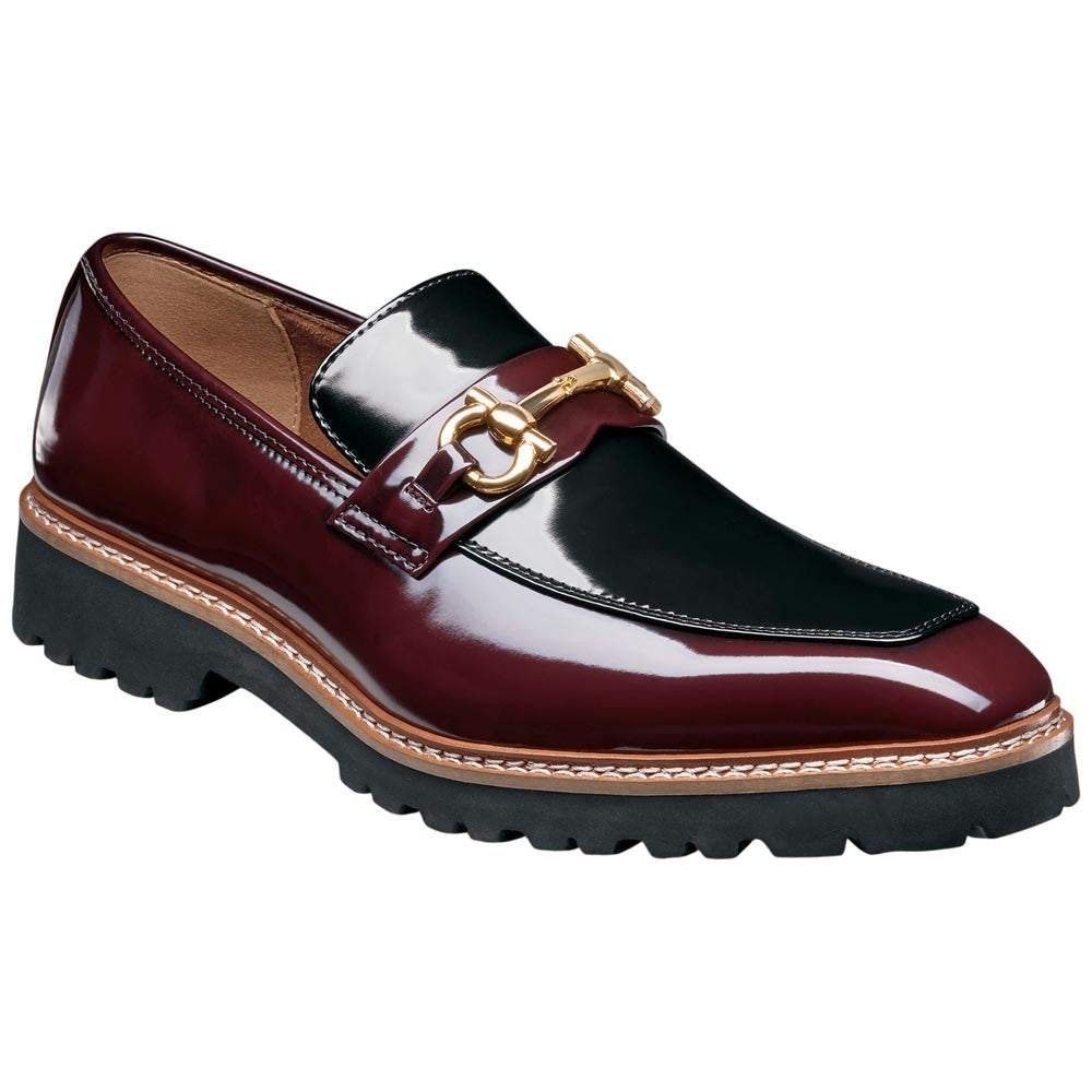Stacy Adams Carabello Moc Toe Bit Slip-On - Burgundy Multi