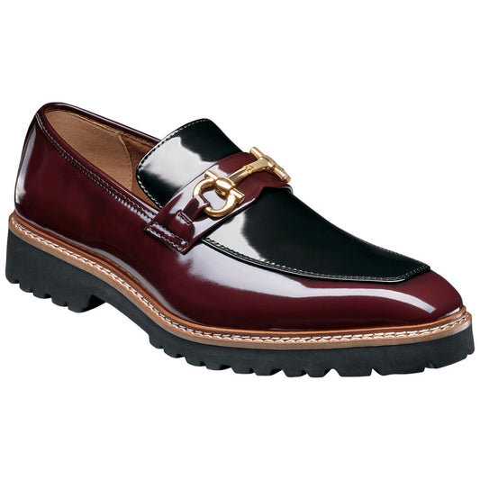 Stacy Adams Carabello Moc Toe Bit Slip-On - Burgundy Multi