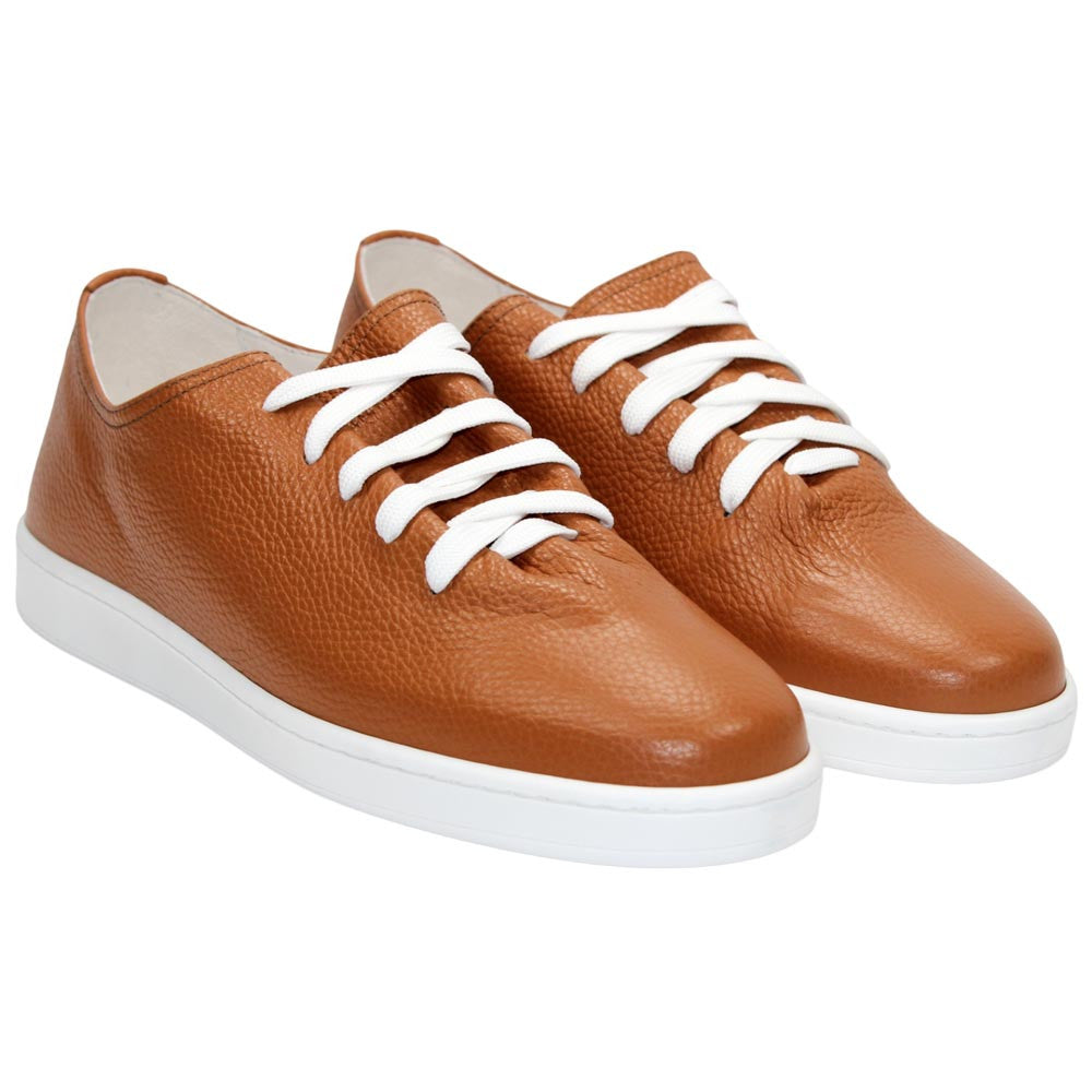 DUCA Max Men's Camel Italian Calf Leather Sneakers
