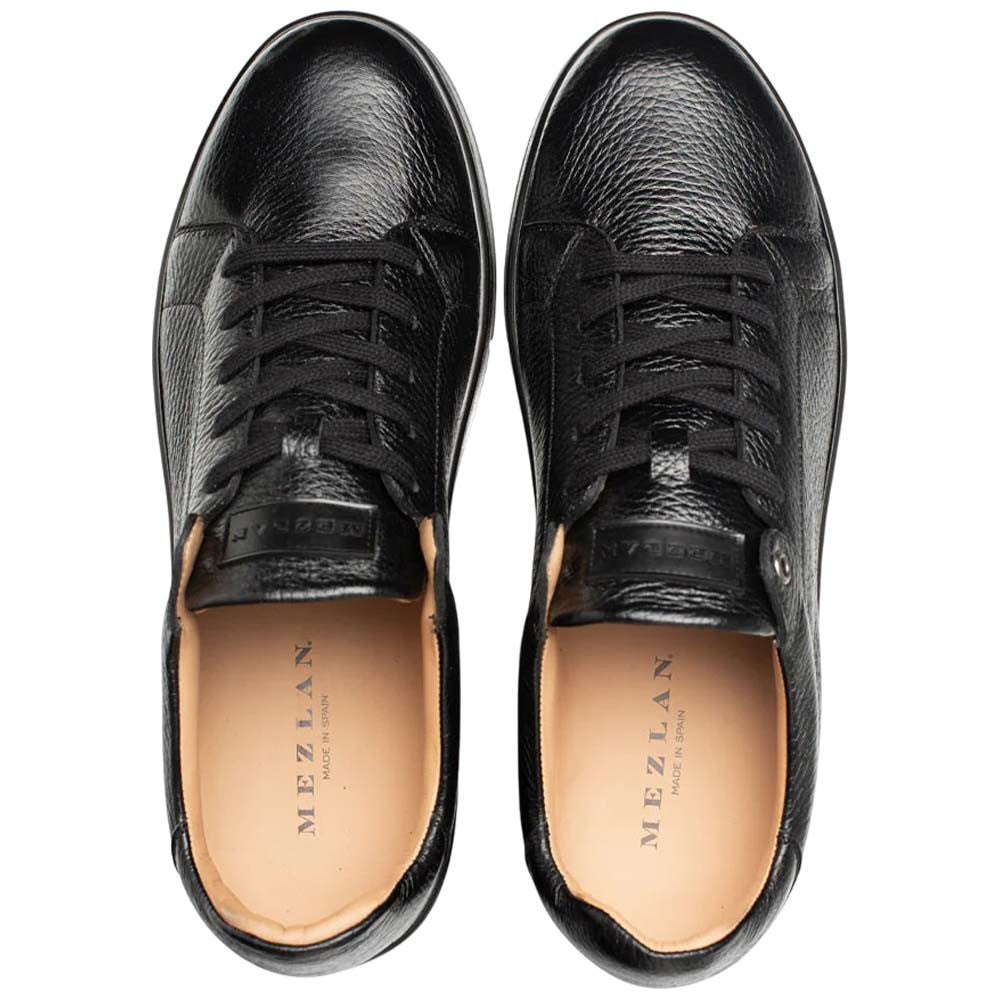 Mezlan Men's Grazia Deerskin Black Street Sneaker