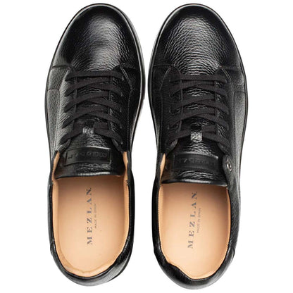 Mezlan Men's Grazia Deerskin Black Street Sneaker
