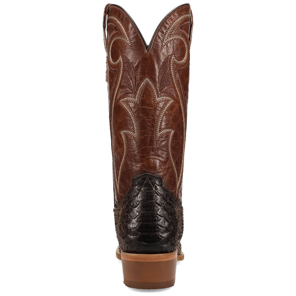 Dan Post Stryke Bay Apache Back Cut Python Skin J Pointed Toe Western Cowboy Boots