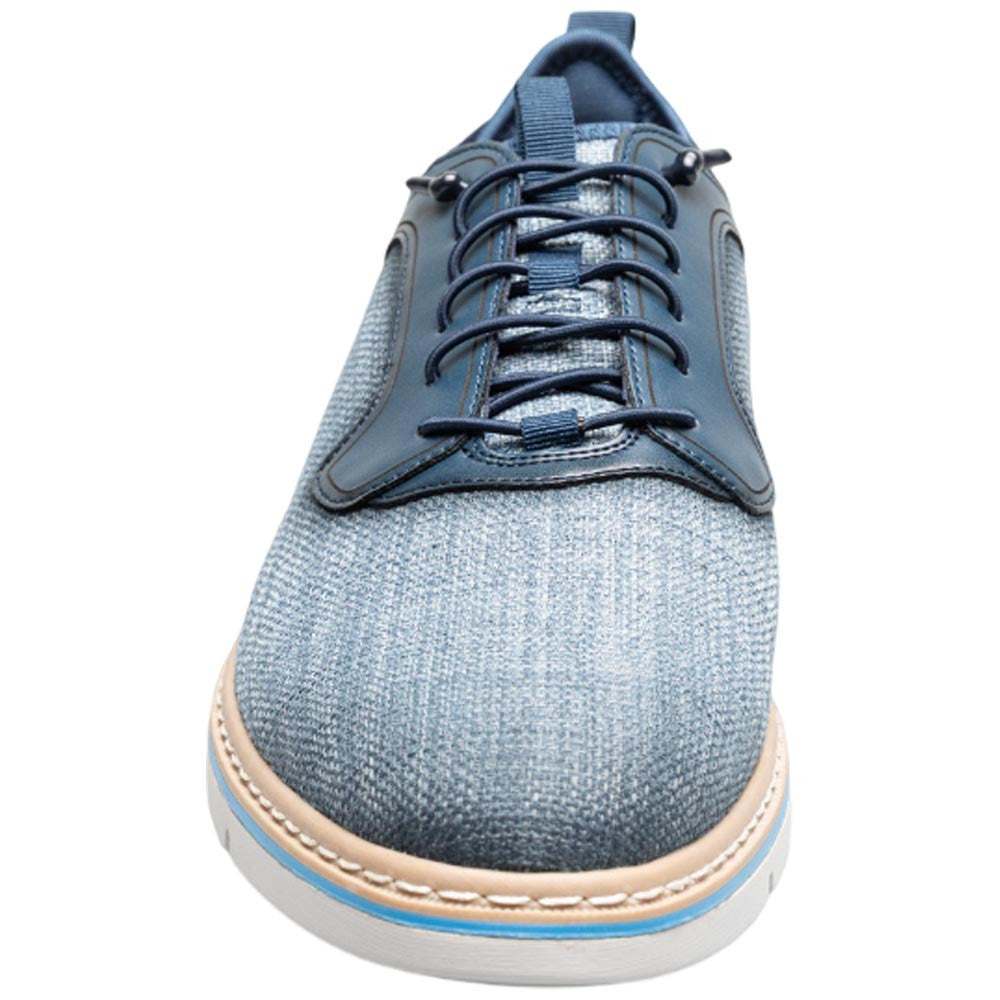 Stacy Adams Sebert Plain Toe Navy Elastic Lace Sneakers for Men