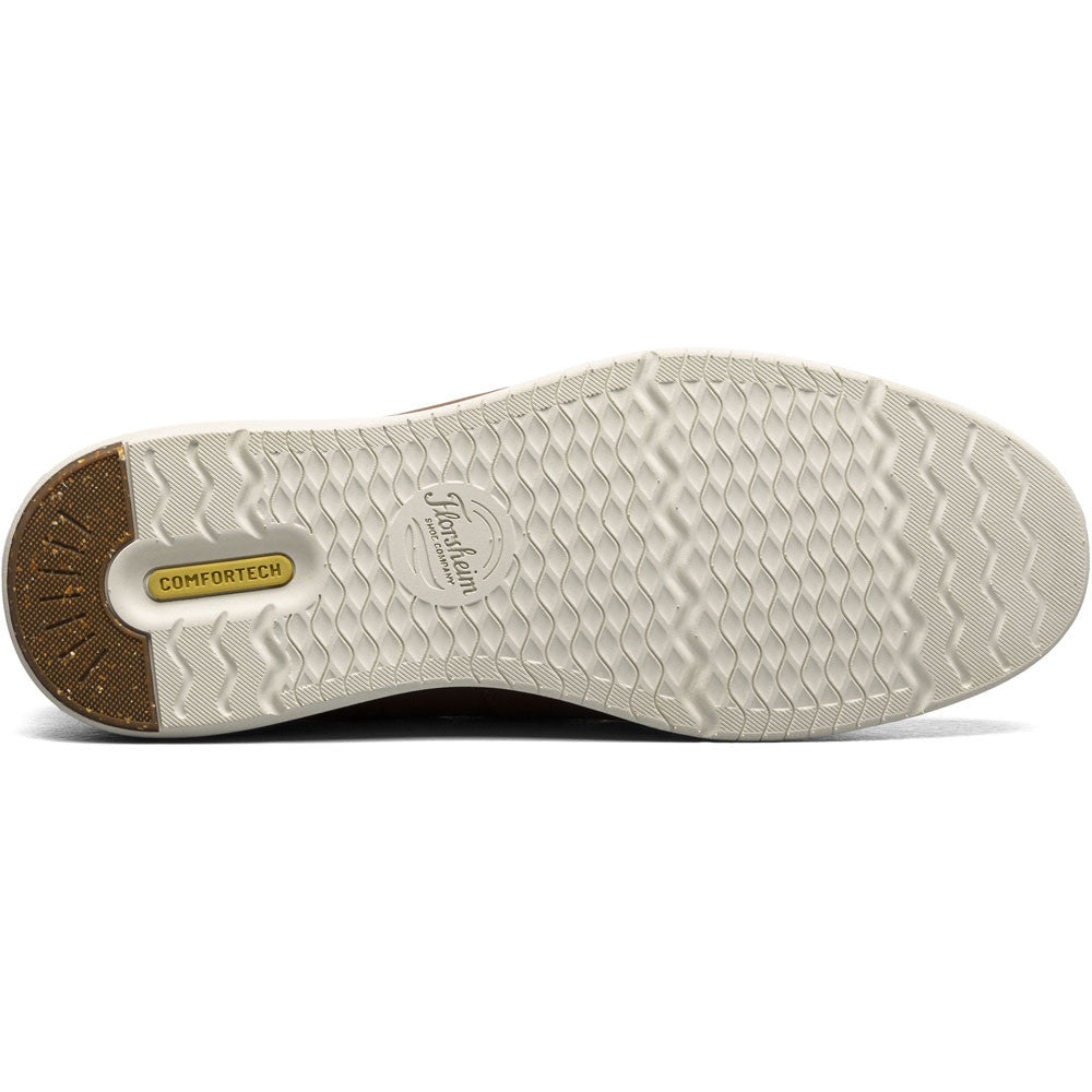 Florsheim Tropics Cognac Leather Elastic Lace Moc Toe Boat Shoe (USA Men Size)