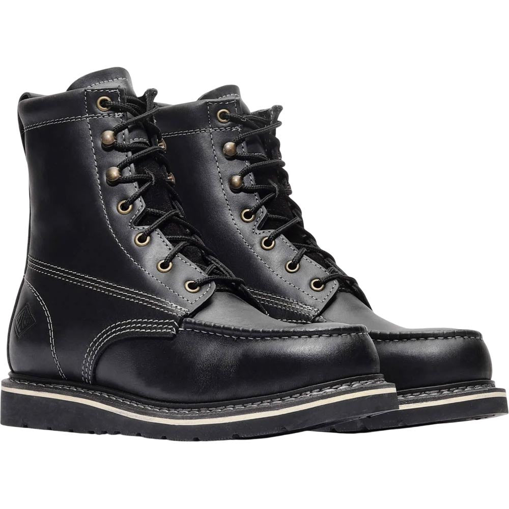 Frontier 8" Moc Toe Jet Black Bonanza Boot for Men