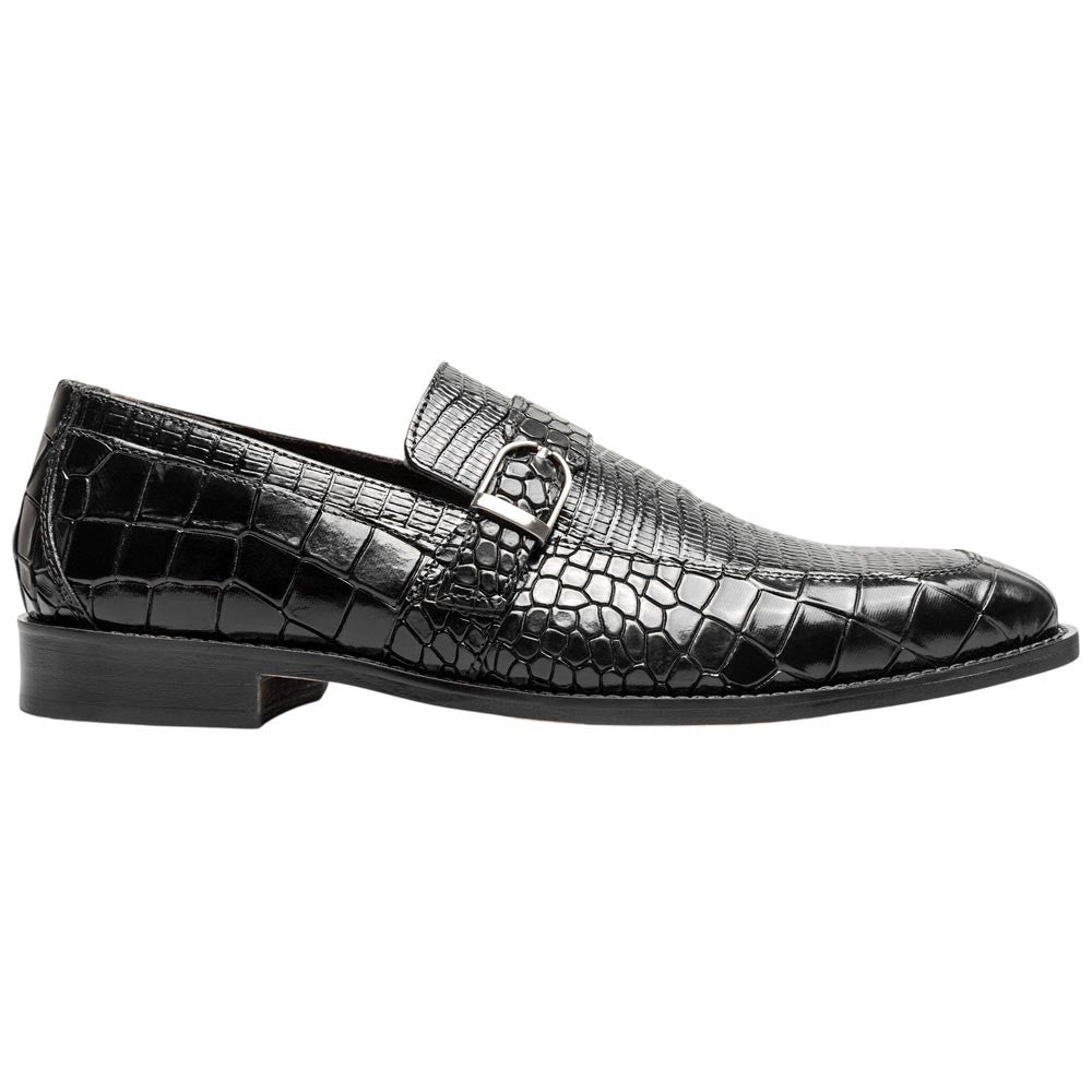 Stacy Adams Rubiano Moc Toe Buckle Strap Slip-On - Black