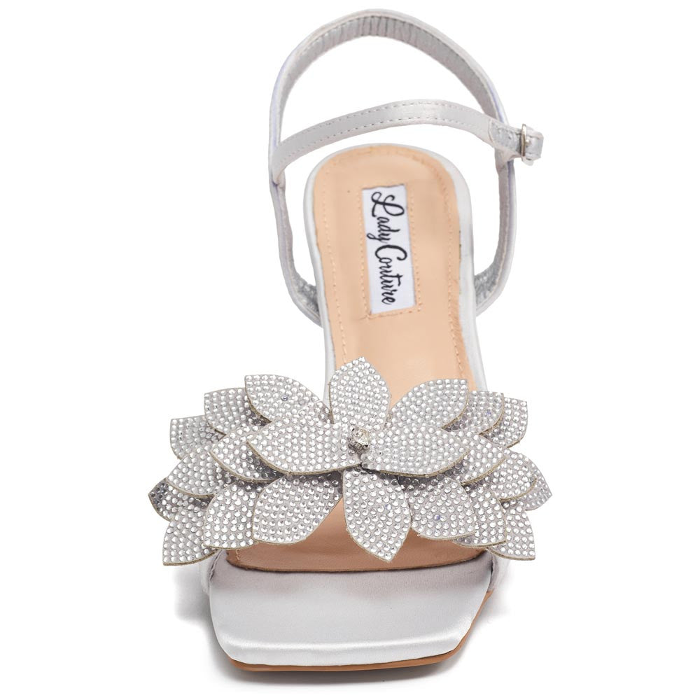 Lady Couture Lori Sandal 2” Heel in Silver