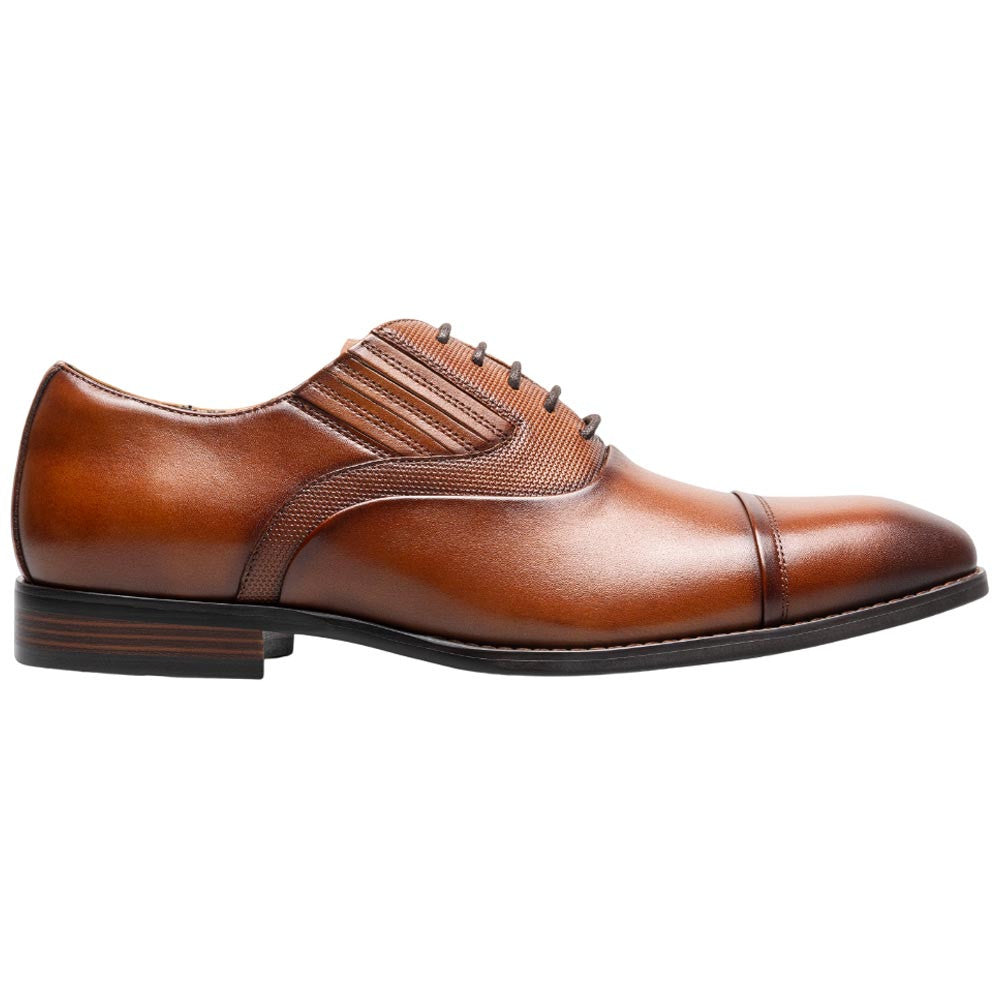 Stacy Adams Lucas Cap Toe Cognac Oxford Shoes for Men