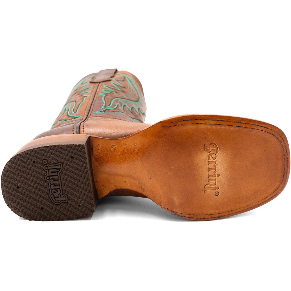 Ferrini Women’s Beau Honey Square Toe Leather Cowboy Boots