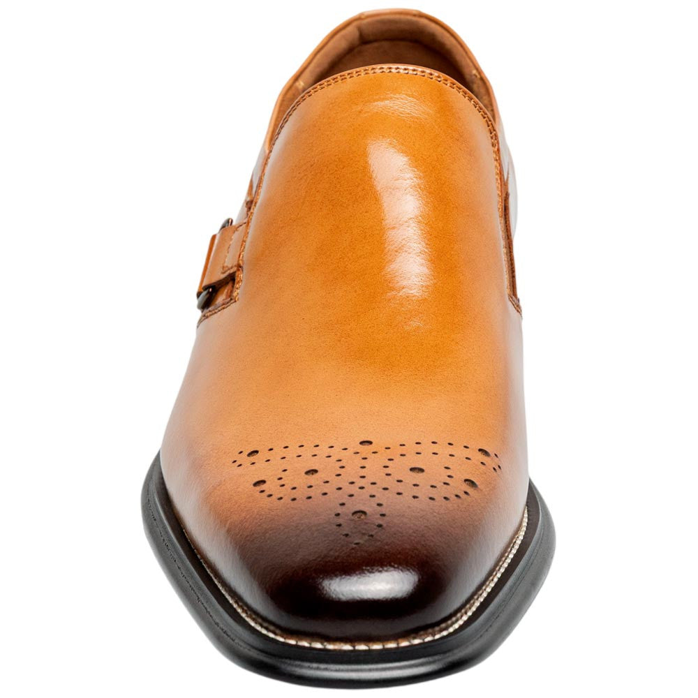 Stacy Adams Alistair Plain Toe Ornament Slip-On – Tan