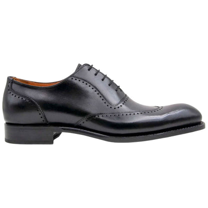 Ugo Vasare Charlton Goodyear Welt Wingtip Bubble Toe Black Dress Shoes