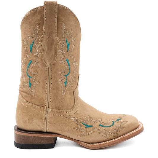 Ferrini Women’s Betsy Tan Square Toe Leather Cowboy Boots