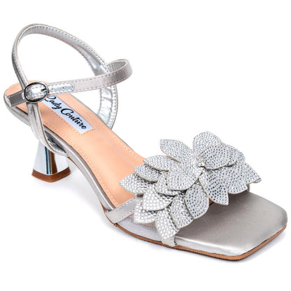 Lady Couture Lori Sandal 2” Heel in Silver