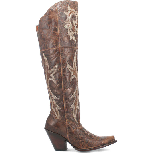 Dan Post Women's Brown Jilted 20” Snip Toe Over-the-Knee Boot
