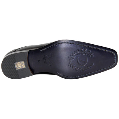 Duca Lombardi Men's Black Calf-Skin Leather Oxfords Shoes