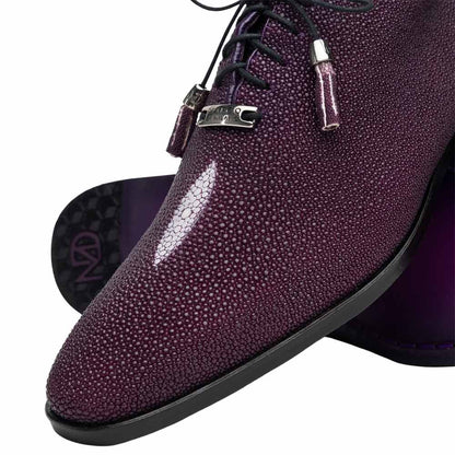 Marco Di Milano Rimini Genuine Stingray Lace-Up Shoe - Purple