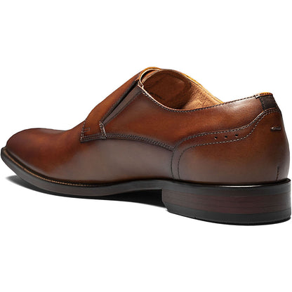 Florsheim Sorrento Cognac Plain Toe Single Monk Strap Men's Dress Shoes