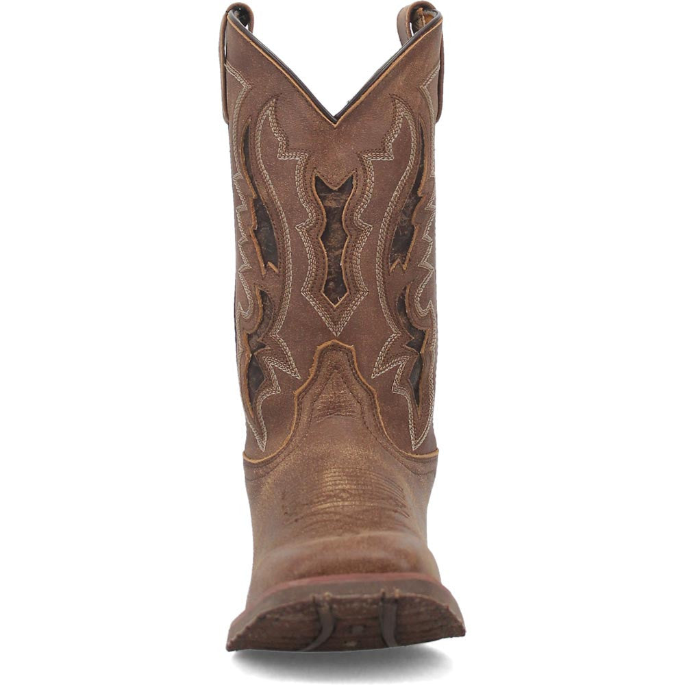Laredo Martie Tan Leather Square Toe Western Cowboy Boots (USA Men Size)