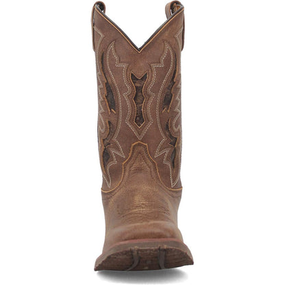 Laredo Martie Tan Leather Square Toe Western Cowboy Boots (USA Men Size)
