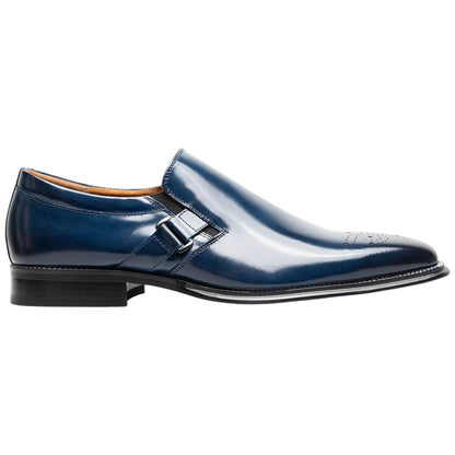 Stacy Adams Alistair Plain Toe Ornament Slip-On - Cobalt