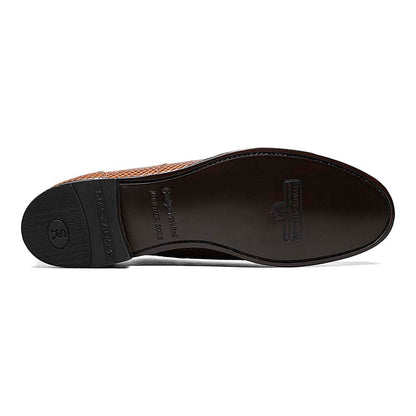 Stacy Adams Men's Madison Tan Anaconda Print Plain Toe Oxford