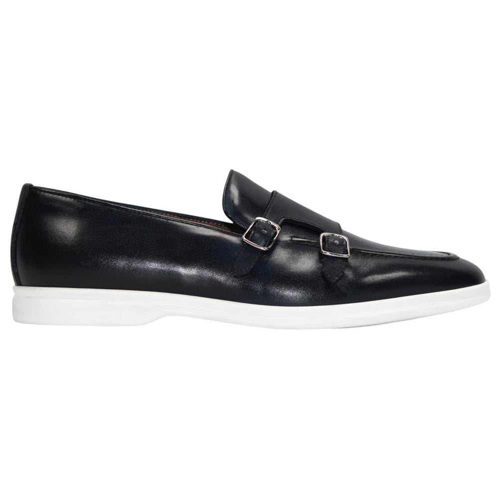 Duca Men's Rimini Navy Italian Calf Leather Slip-On Loafer