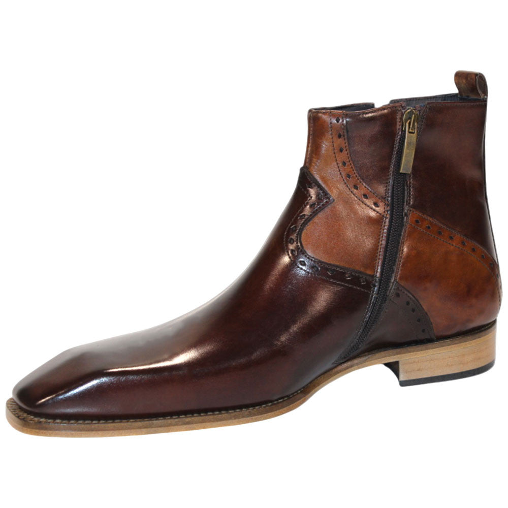 Duca Pedaso Men's Chocolate/Brandy Calf-Skin Leather Oxfords Shoes