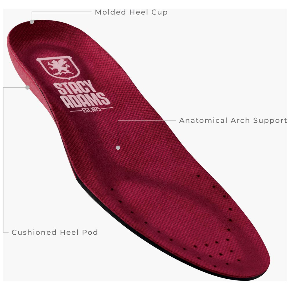 Stacy Adams Synchro Plain Toe Elastic Lace Raspberry Casual Hybrid Shoes for Men