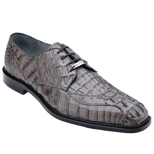 Belvedere Chapo Gray Men’s Hornback Crocodile Shoes