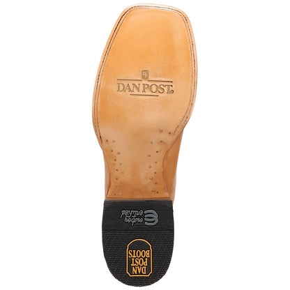 Dan Post Sonara Honey Leather Broad Square Toe Western Cowboy Boots