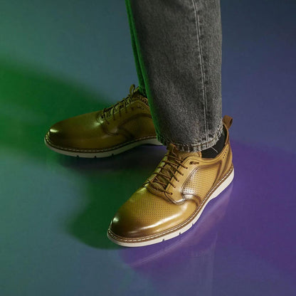 Stacy Adams Sync Plain Toe Elastic Lace Natural Casual Hybrid Shoes for Men